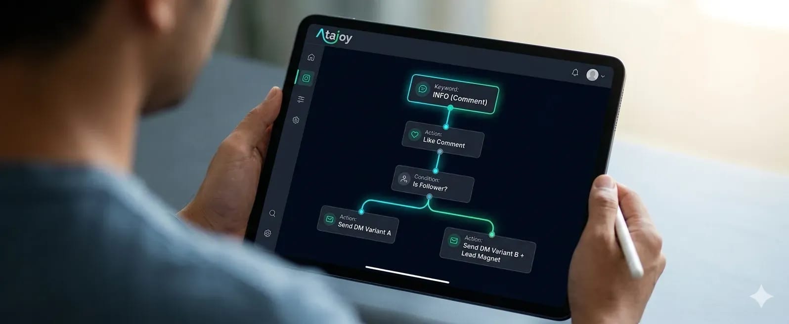 Atajoy Visual Flow Builder